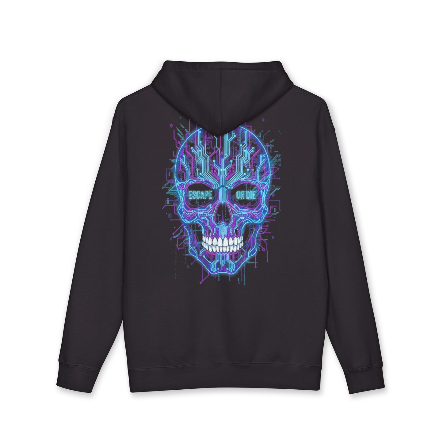 Glitch Skull Heavy Cotton Do Or Die Hoodie