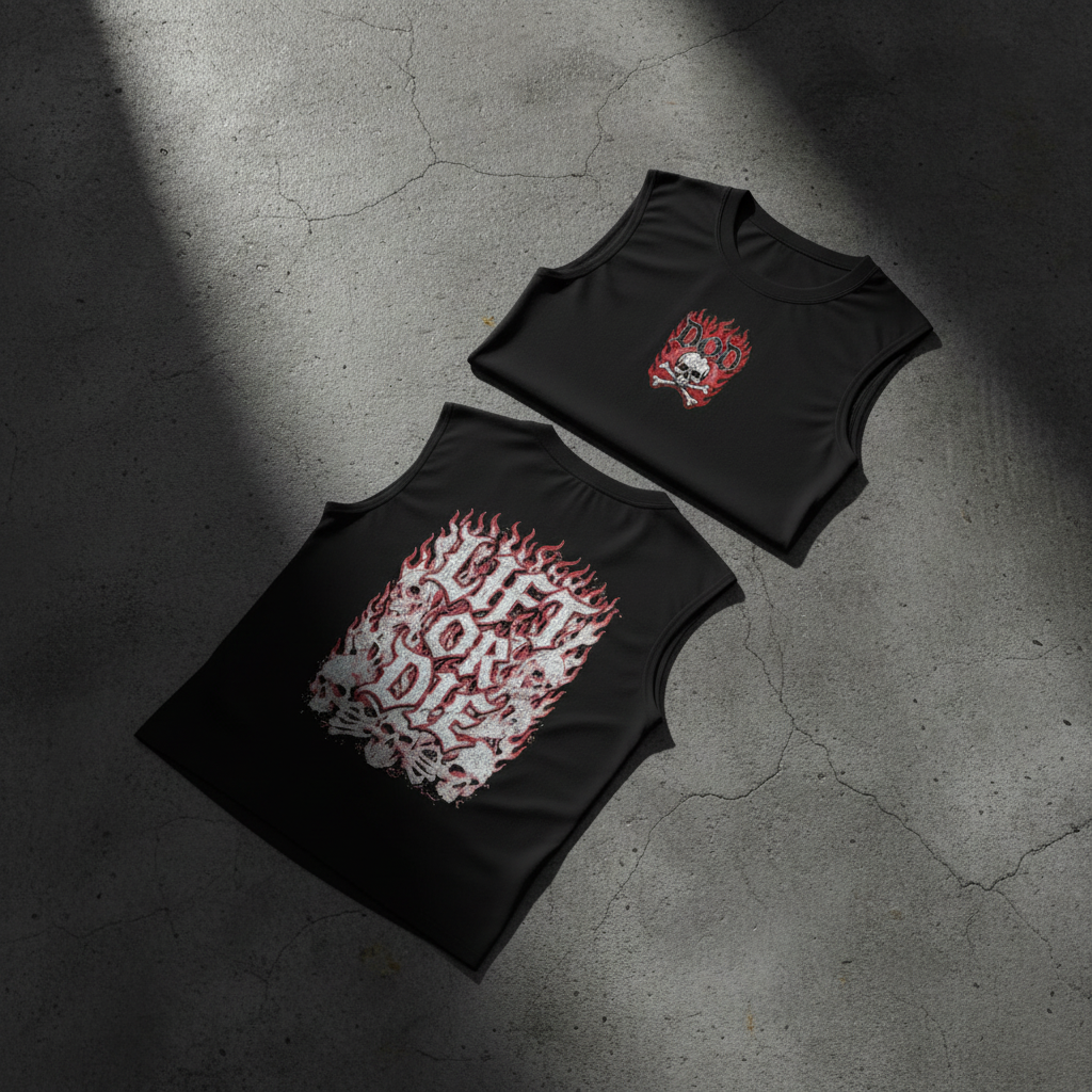 FIRE SKULLS LIFT OR DIE