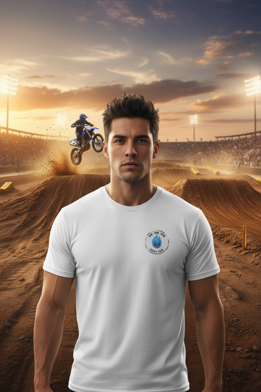 Do Or Die Front Tee on Model