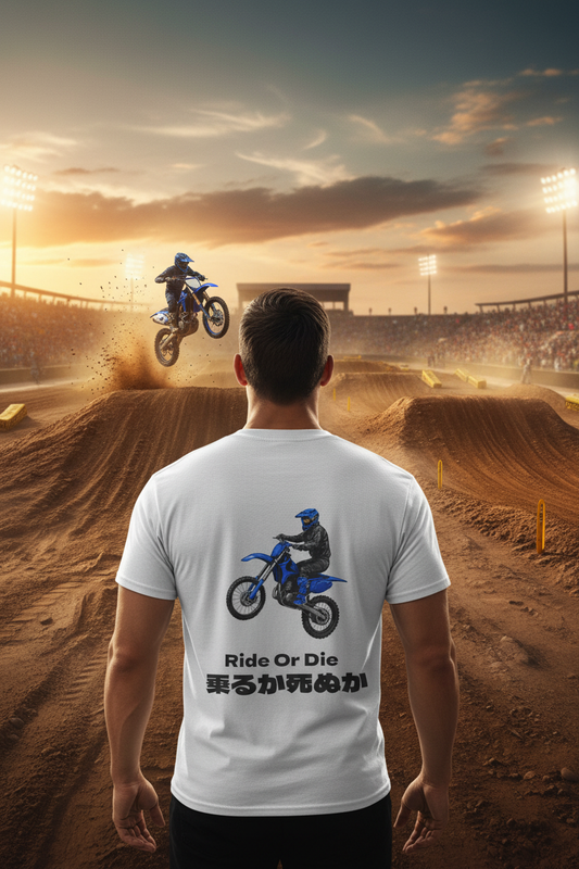 Ride Or Die White Tee New Model
